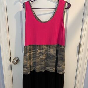 Pink and Camouflage Women's Dress